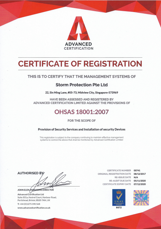 ohsas certification